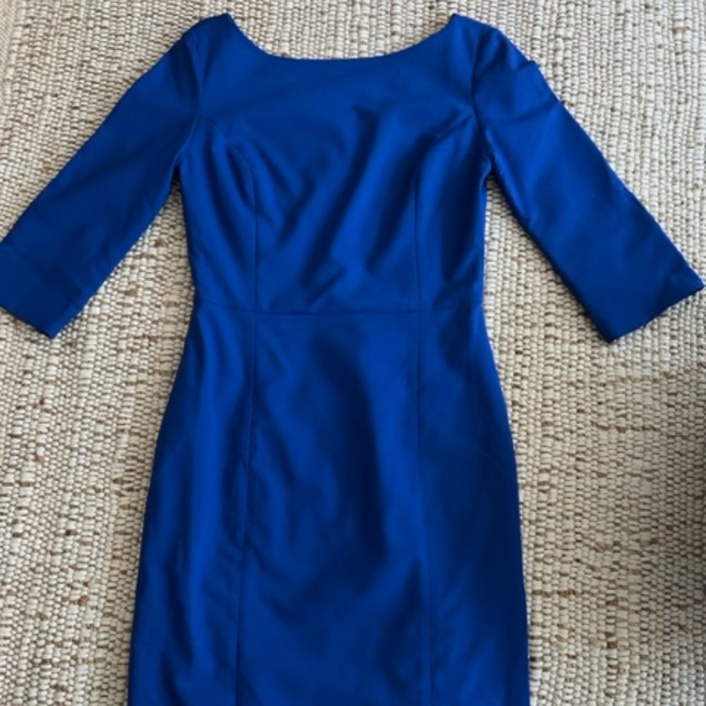 Of Mercer: 3/4 sleeve blue (cobalt) office dress